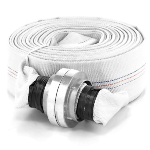 Wąż parciany płaski strażacki do wody ze złączem storz 2'' 52 mm 8-24 bar 20 m